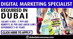 DIGITAL MARKETING SPECIALIST REQUIRED IN DUBAI