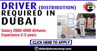 DRIVER REQUIRED IN DUBAI