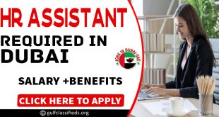 HR ASSISTANT REQUIRED IN DUBAI