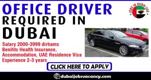 OFFICE DRIVER REQUIRED IN DUBAI