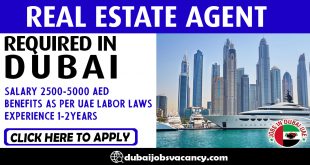 REAL ESTATE AGENT REQUIRED IN DUBAI