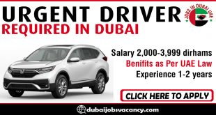 URGENT DRIVER REQUIRED IN DUBAI