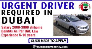 URGENT DRIVER REQUIRED IN DUBAI