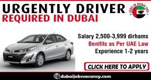 URGENTLY DRIVER REQUIRED IN DUBAI