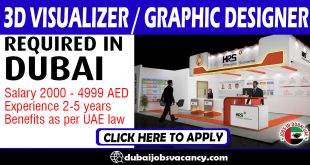 3D VISUALIZER-GRAPHIC DESIGNER REQUIRED IN DUBAI