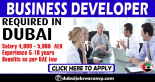 BUSINESS DEVELOPER REQUIRED IN DUBAI