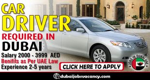 CAR DRIVER REQUIRED IN DUBAI