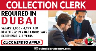 COLLECTION CLERK REQUIRED IN DUBAI