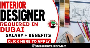 INTERIOR DESIGNER REQUIRED IN DUBAI