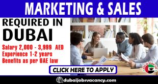 MARKETING & SALES REQUIRED IN DUBAI