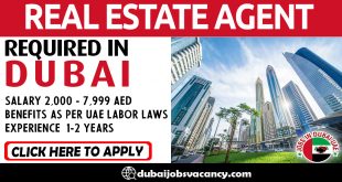 REAL ESTATE AGENT REQUIRED IN DUBAI