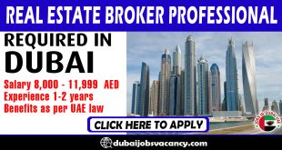 REAL ESTATE BROKER PROFESSIONAL REQUIRED IN DUBAI