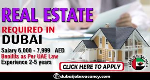 REAL ESTATE REQUIRED IN DUBAI