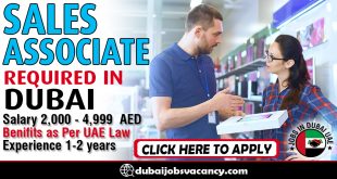 SALES ASSOCIATE REQUIRED IN DUBAI