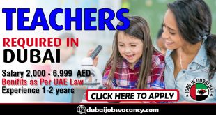 TEACHERS REQUIRED IN DUBAI