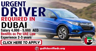 URGENT DRIVER REQUIRED IN DUBAI