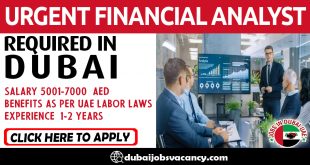 URGENT FINANCIAL ANALYST REQUIRED IN DUBAI