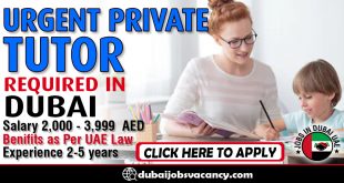 URGENT PRIVATE TUTOR REQUIRED IN DUBAI