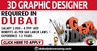 3D GRAPHIC DESIGNER REQUIRED IN DUBAI