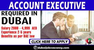 ACCOUNT EXECUTIVE REQUIRED IN DUBAI