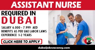 ASSISTANT NURSE REQUIRED IN DUBAI