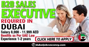 B2B SALES EXECUTIVE REQUIRED IN DUBAI