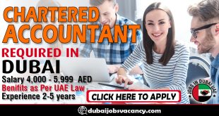 CHARTERED ACCOUNTANT REQUIRED IN DUBAI