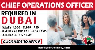 CHIEF OPERATIONS OFFICER REQUIRED IN DUBAI