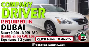 COMPANY DRIVER REQUIRED IN DUBAI