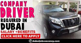 COMPANY DRIVER REQUIRED IN DUBAI