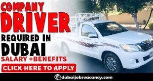 COMPANY DRIVER REQUIRED IN DUBAI