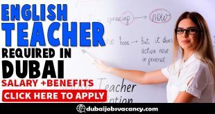 ENGLISH TEACHER REQUIRED IN DUBAI