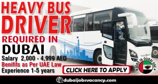 HEAVY BUS DRIVER REQUIRED IN DUBAI