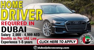 HOME DRIVER REQUIRED IN DUBAI