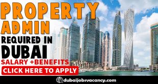 PROPERTY ADMIN REQUIRED IN DUBAI