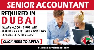 SENIOR ACCOUNTANT REQUIRED IN DUBAI