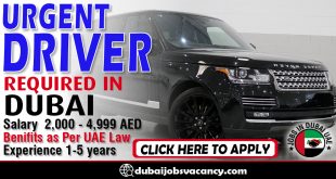 URGENT DRIVER REQUIRED IN DUBAI