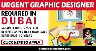 URGENT GRAPHIC DESIGNER REQUIRED IN DUBAI