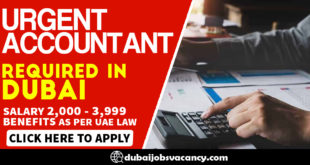 URGENT ACCOUNTANT REQUIRED IN DUBAI